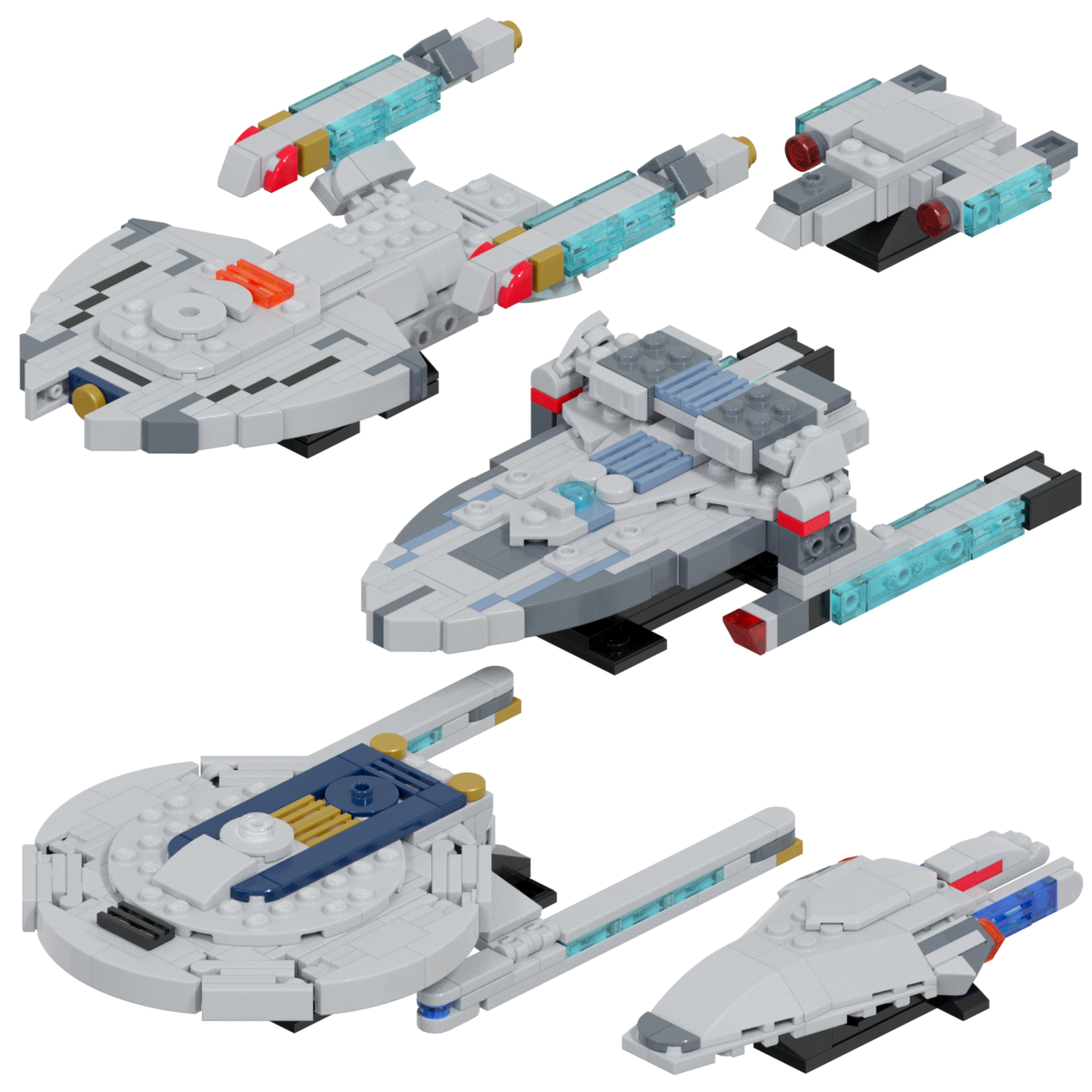 Lego Federation Support Ships #2 Instructions   Ky-e Bricks