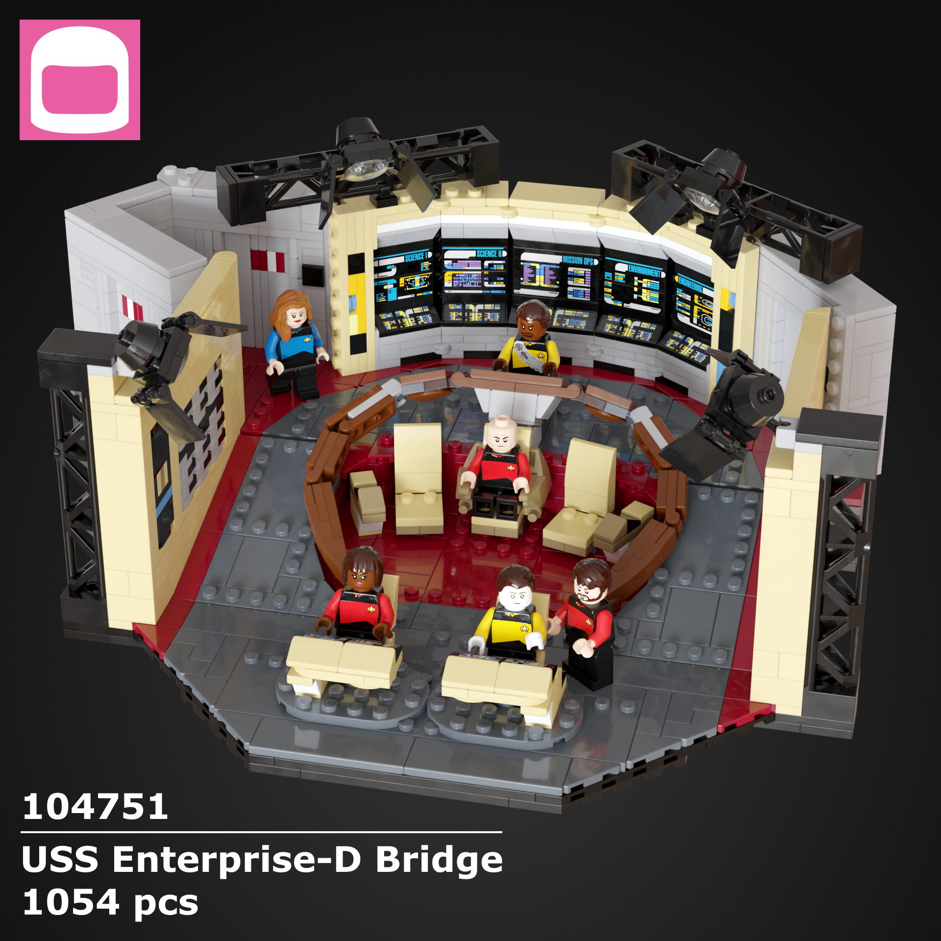 LEGO USS Enterprise-D Bridge Instructions ky-e